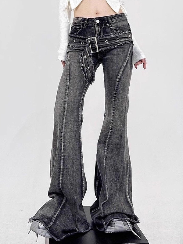 EMMIOL Jeans a zampa dal design retrò