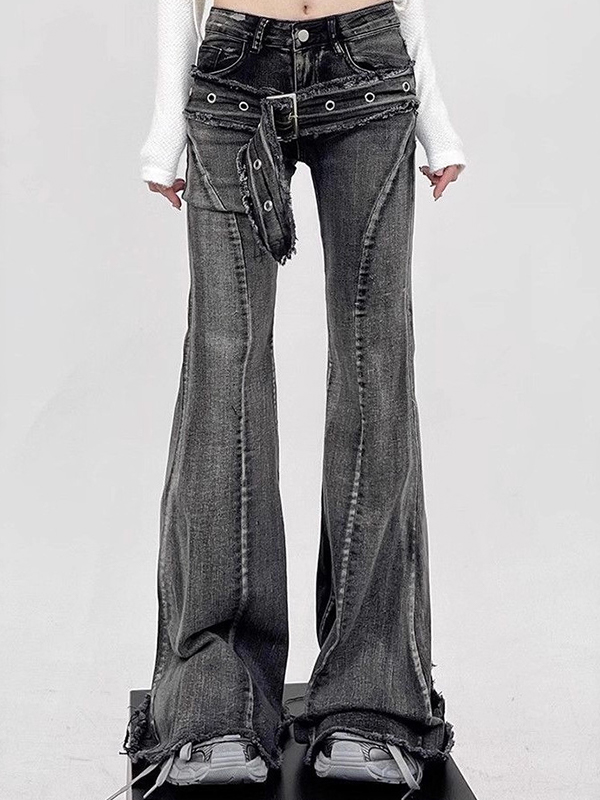 EMMIOL Jeans a zampa dal design retrò