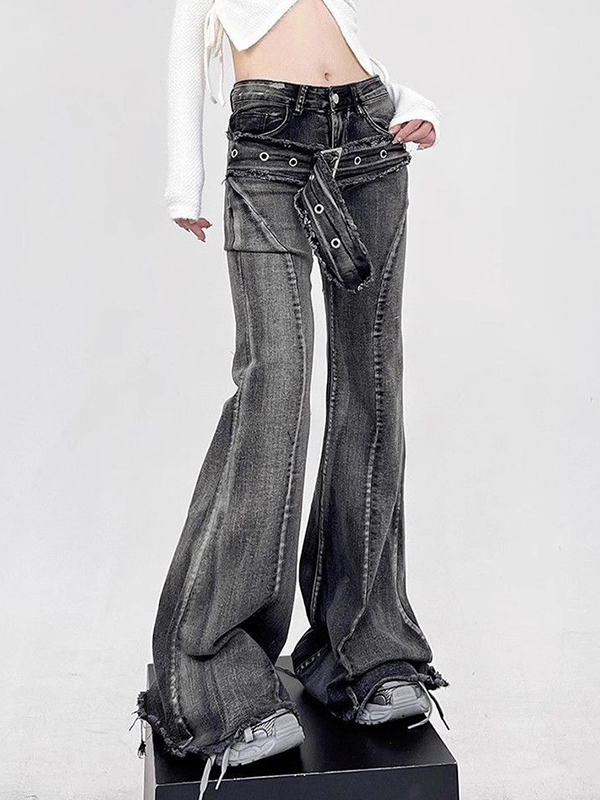 EMMIOL Jeans a zampa dal design retrò