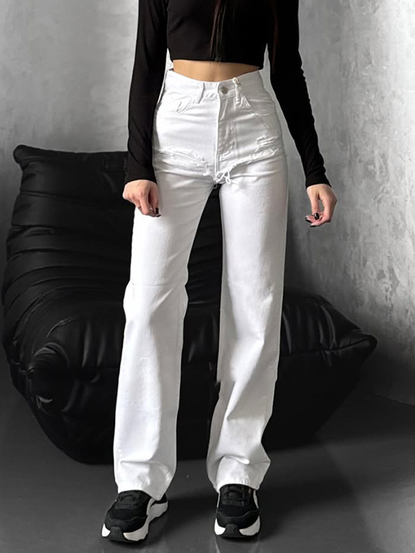 EMMIOL Jeans boyfriend effetto usurato firmati