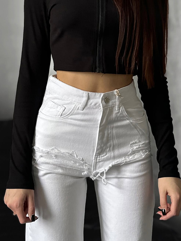 EMMIOL Jeans boyfriend effetto usurato firmati