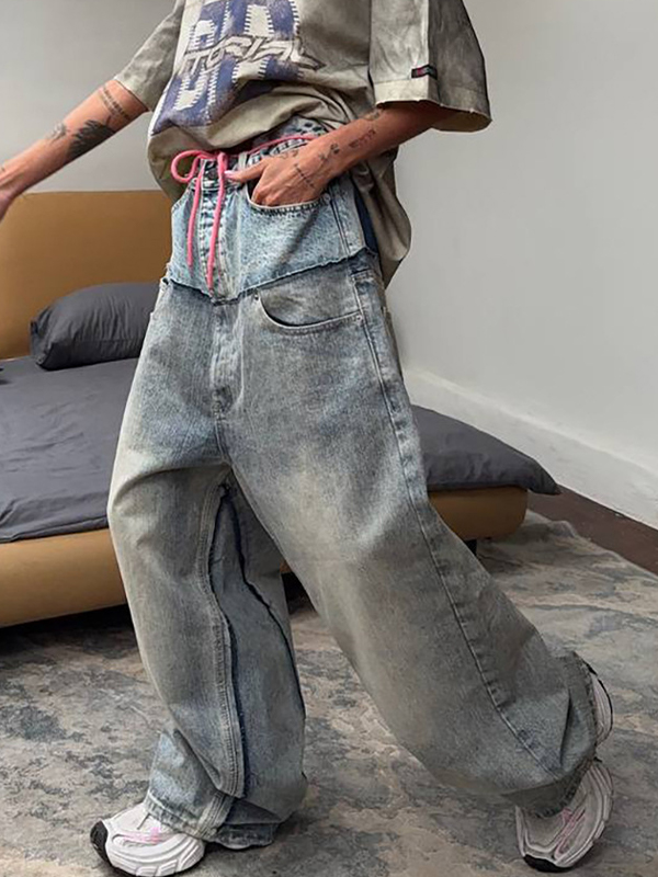 EMMIOL Jeans boyfriend patchwork consumati