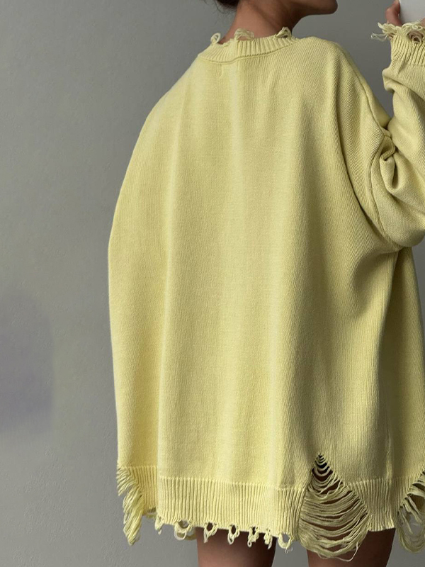 EMMIOL Cardigan in maglia danneggiato dalla dopamina