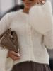 EMMIOL Fur-Lined Bell Sleeves Cardigan