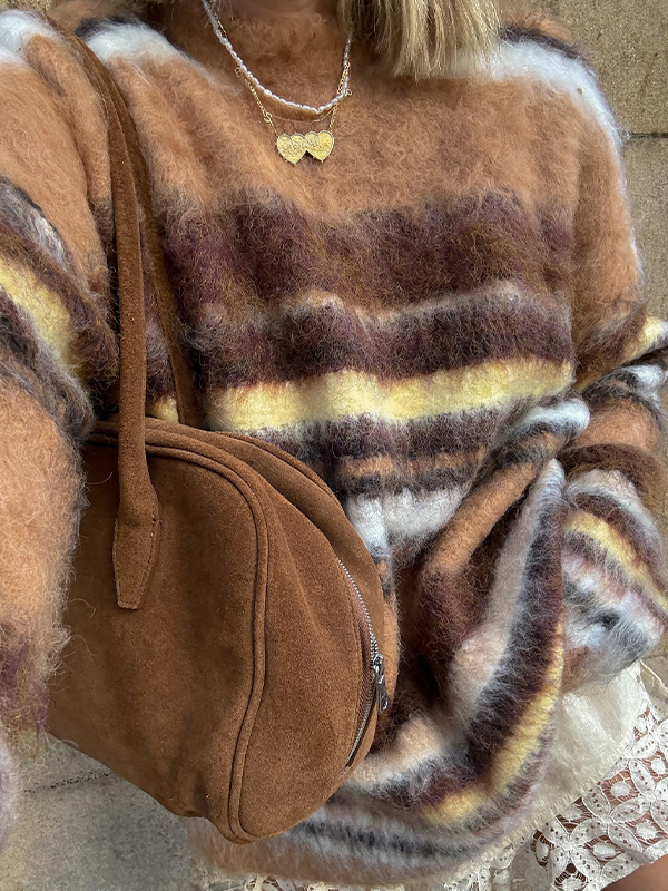 EMMIOL Warm-Toned Colour Clash Sweaters