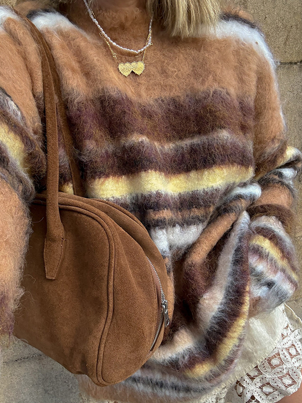 EMMIOL Warm-Toned Colour Clash Sweaters