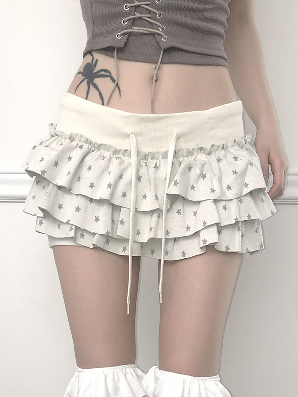 EMMIOL Star Print Mini Skirt