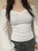 EMMIOL Textured Solid Colour Long Sleeve