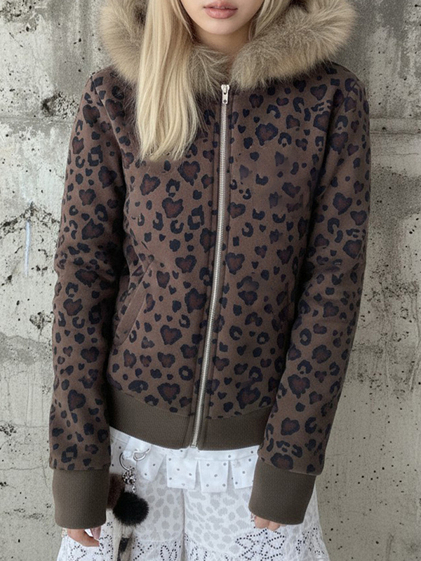 EMMIOL Giacca con stampa leopardata