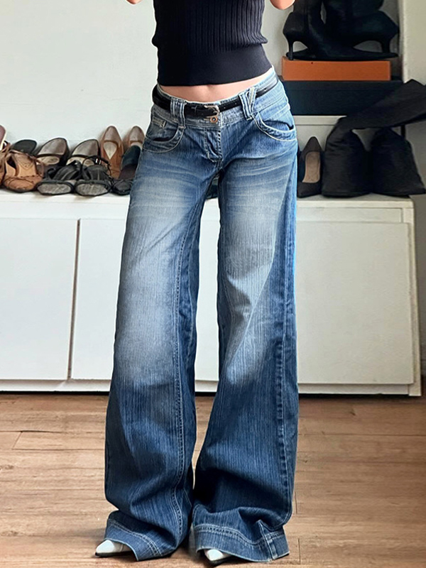 EMMIOL Jeans boyfriend lavati e rovinati