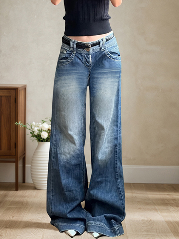 EMMIOL Jeans boyfriend lavati e rovinati