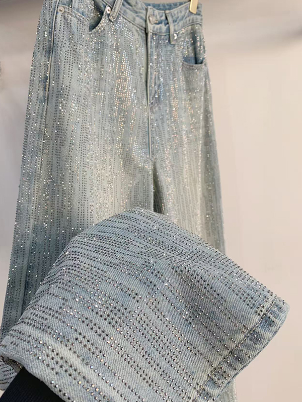 EMMIOL Jeans boyfriend lavati ad acqua Full-Cut Diamond