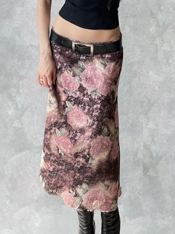 EMMIOL Gonna lunga in pizzo patchwork