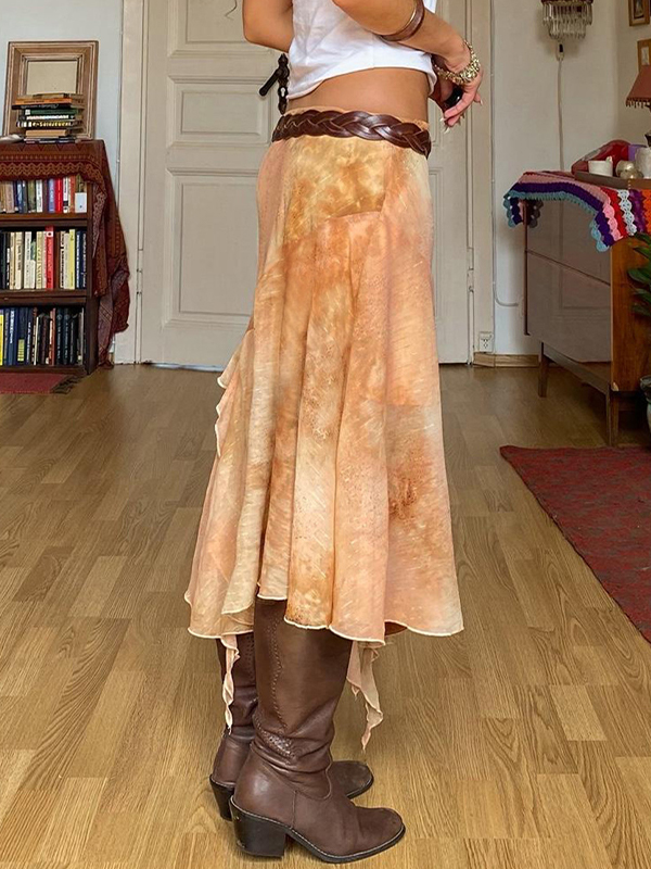 EMMIOL Resort-Style Printing Yeing Maxi Skirt