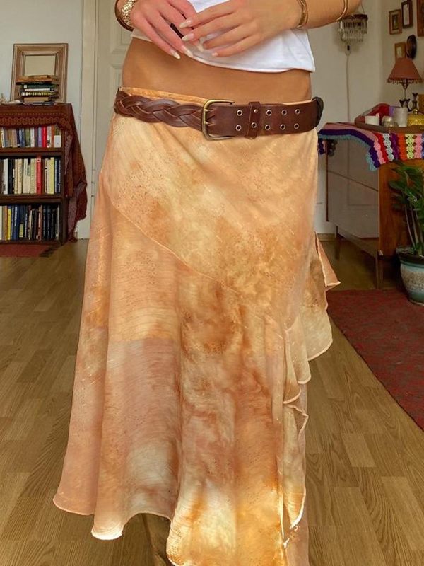 EMMIOL Resort-Style Printing Yeing Maxi Skirt