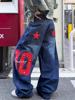 EMMIOL Jeans boyfriend con ricamo a stella digitale