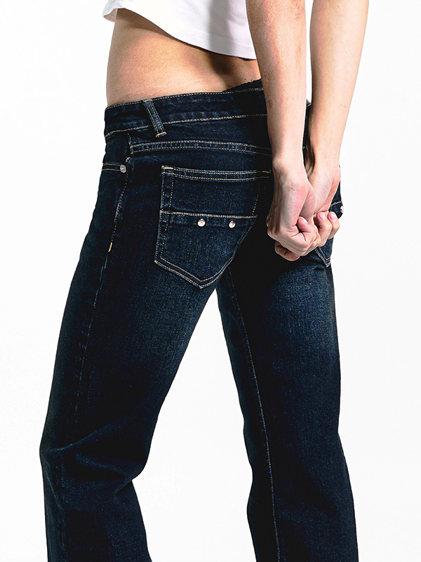 EMMIOL Jeans a zampa retrò casual Y2K
