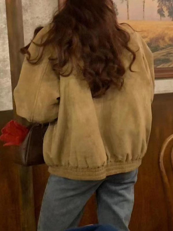 EMMIOL Retro Melange Oversized Jacket