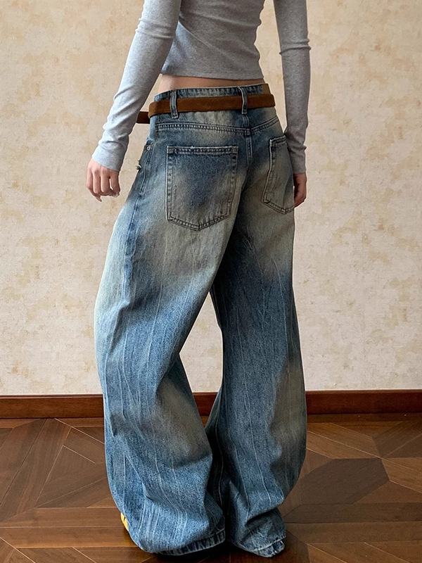 EMMIOL Jeans boyfriend con finitura anticata American Vintage