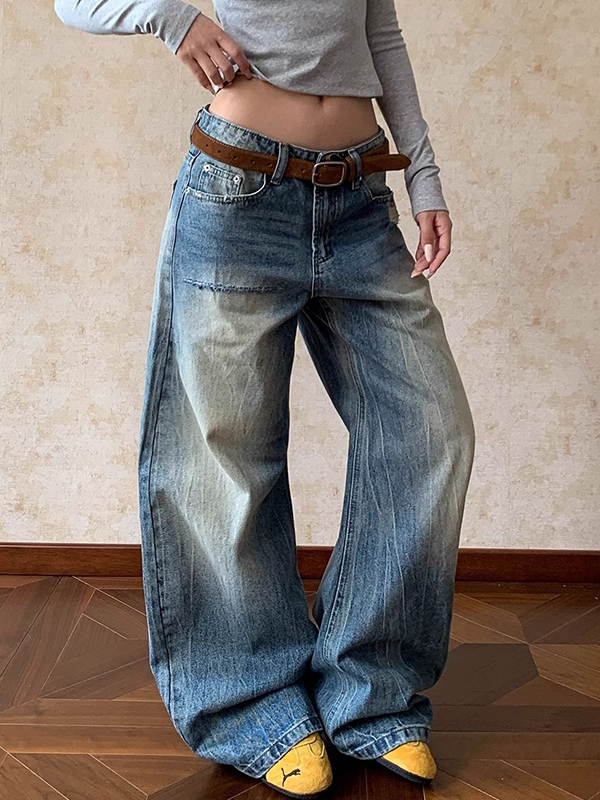 EMMIOL Jeans boyfriend con finitura anticata American Vintage