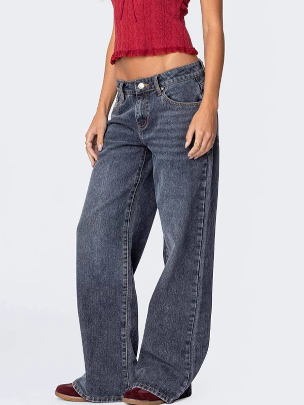 EMMIOL Jeans boyfriend retrò a vita bassa e vestibilità ampia