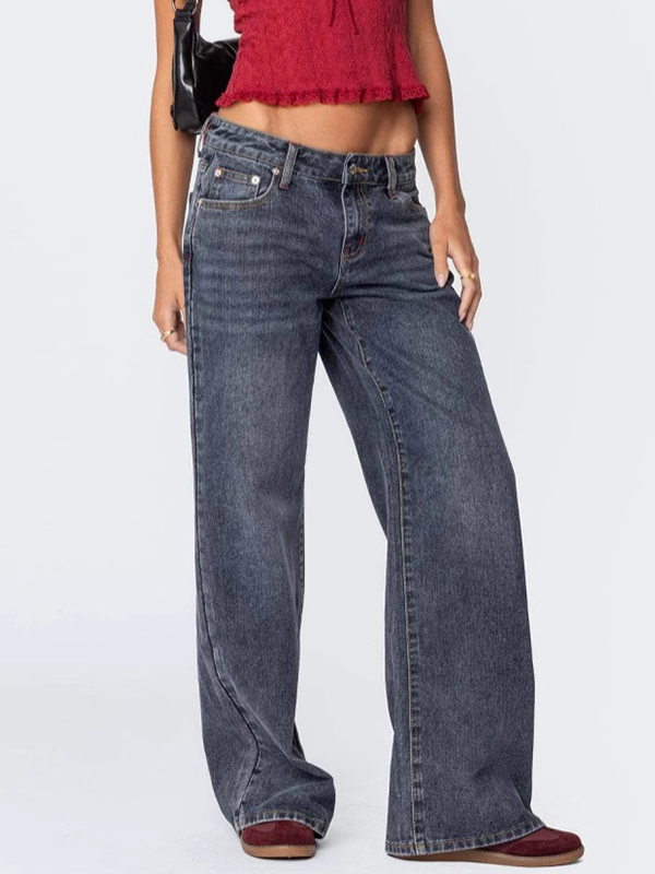 EMMIOL Jeans boyfriend retrò a vita bassa e vestibilità ampia