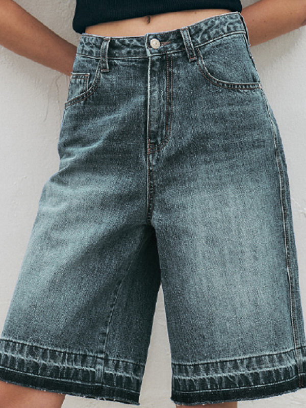 EMMIOL Pantaloncini di jeans larghi retrò