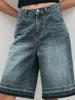 EMMIOL Pantaloncini di jeans larghi retrò