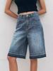 EMMIOL Pantaloncini di jeans larghi retrò
