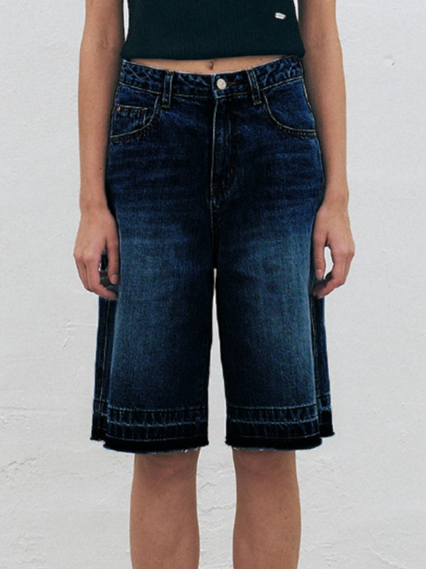 EMMIOL Pantaloncini di jeans larghi retrò