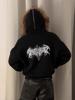 EMMIOL Chaqueta de felpa retro de High Street