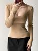 EMMIOL Simple U-Neck Low-Cut Long Sleeve