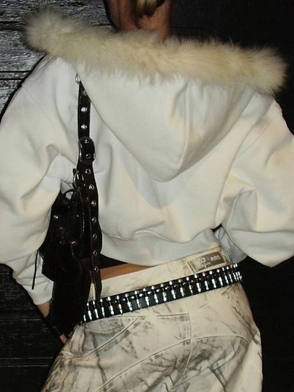 EMMIOL Einfarbige Kapuzenjacke