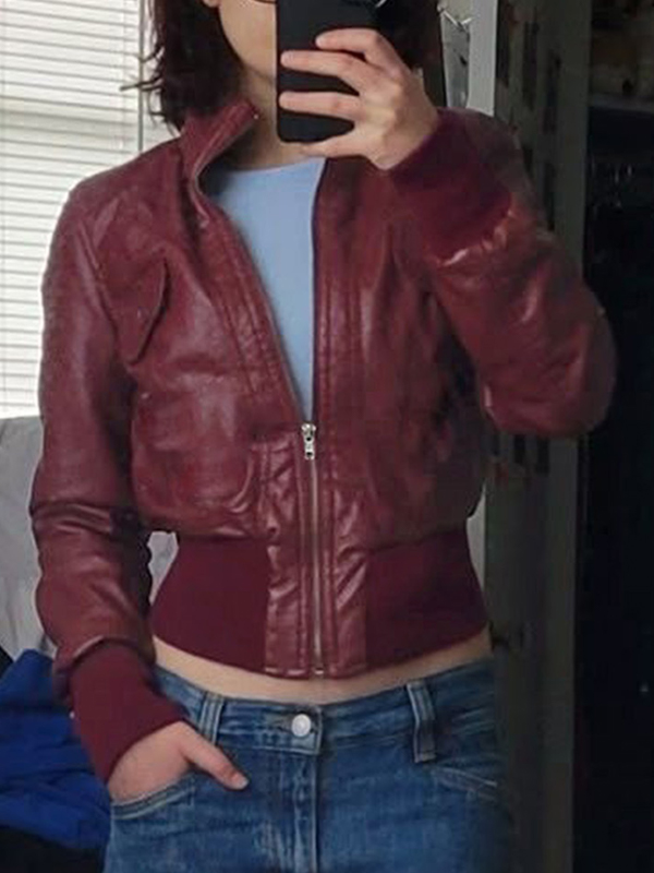 EMMIOL Patchworkjacke mit hohem Kragen