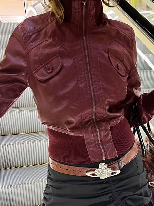 EMMIOL Patchworkjacke mit hohem Kragen