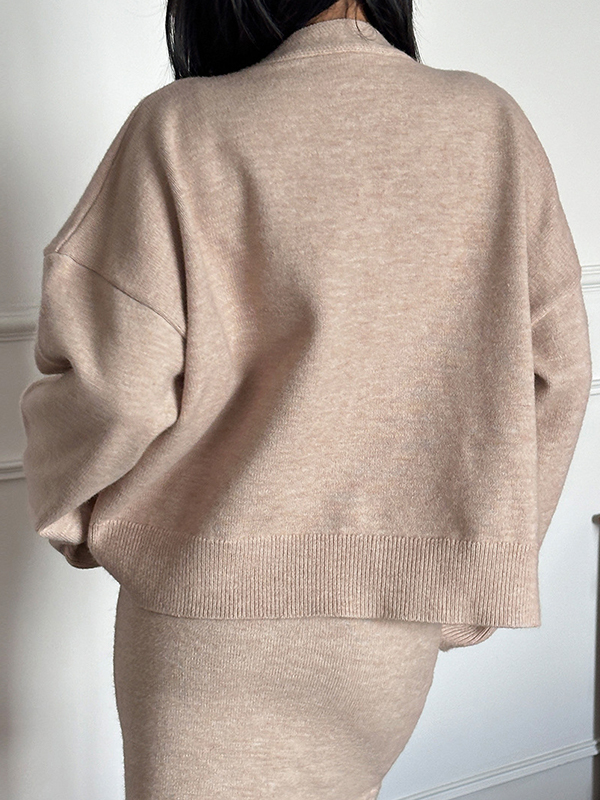 EMMIOL Cárdigan con bolsillo y cuello en V