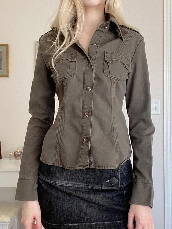 EMMIOL Jacke im Workwear-Stil mit Taschen-Patchwork