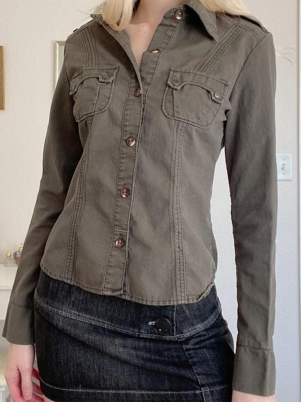 EMMIOL Jacke im Workwear-Stil mit Taschen-Patchwork