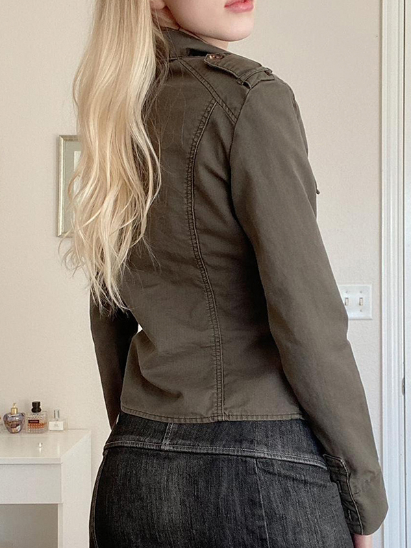 EMMIOL Jacke im Workwear-Stil mit Taschen-Patchwork