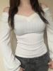 EMMIOL Textured Solid Color Long Sleeve