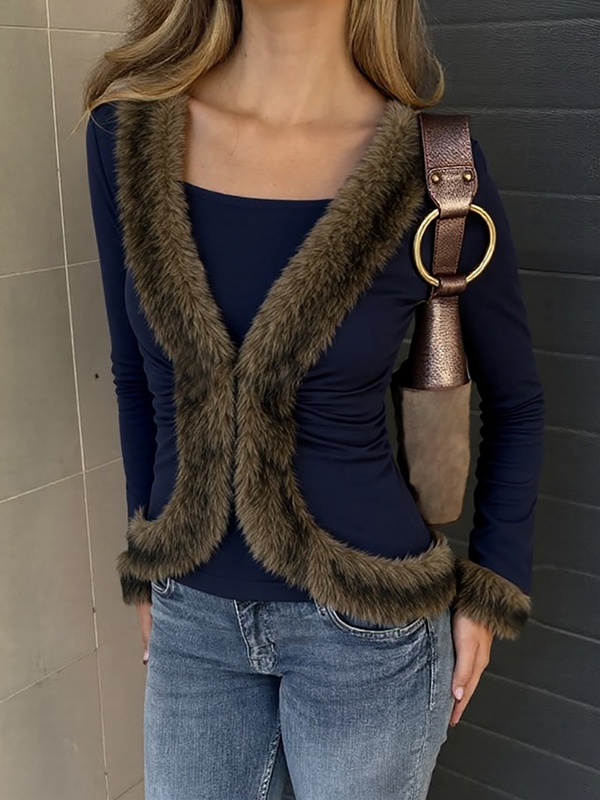 EMMIOL Jacke mit tailliertem Panel-Design