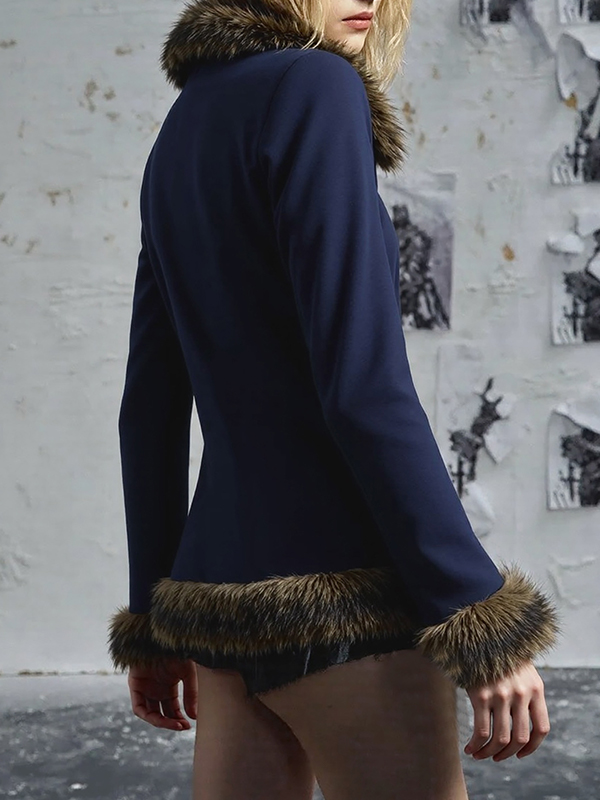 EMMIOL Jacke mit tailliertem Panel-Design