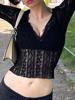 EMMIOL Lace Trim Long Sleeve