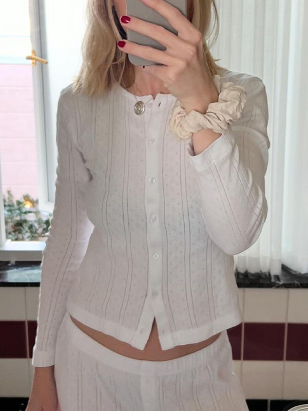 EMMIOL Crop Top Knitwear Cardigan