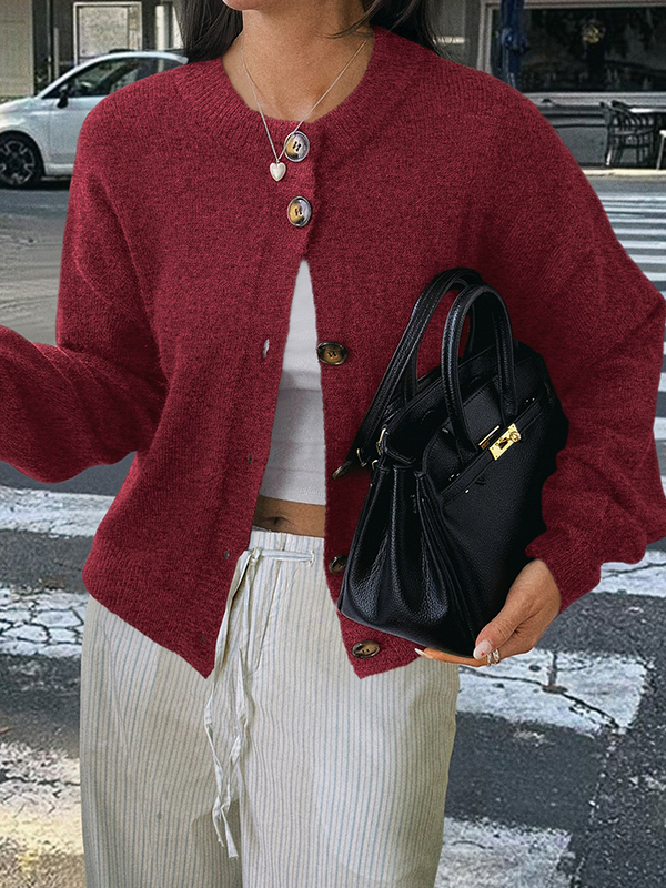 EMMIOL Casual Minimalist Button Cardigan