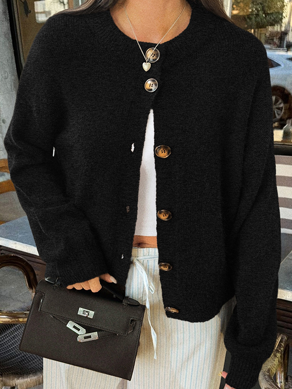 EMMIOL Casual Minimalist Button Cardigan