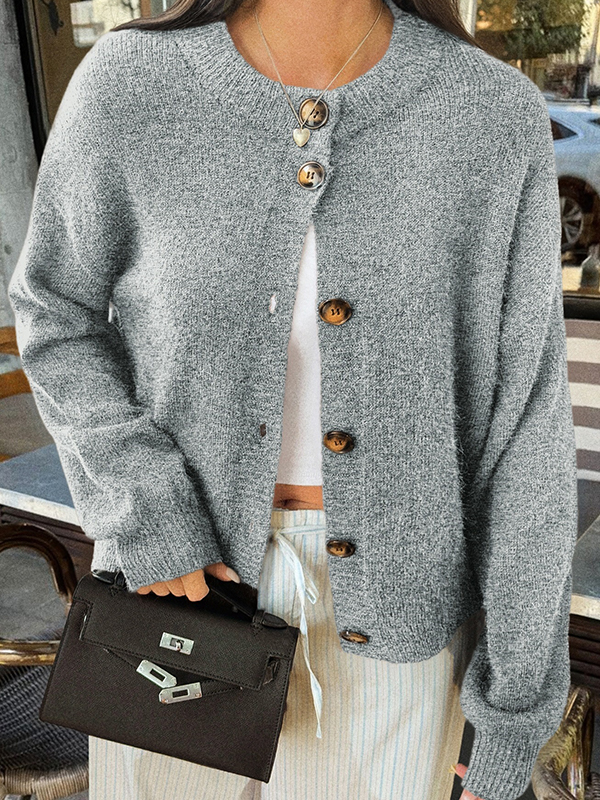 EMMIOL Casual Minimalist Button Cardigan