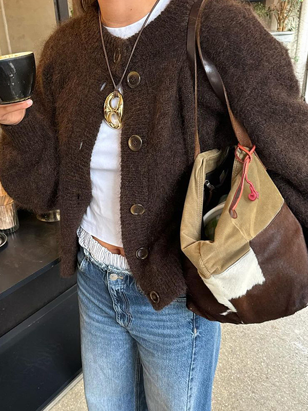 EMMIOL Casual Minimalist Button Cardigan