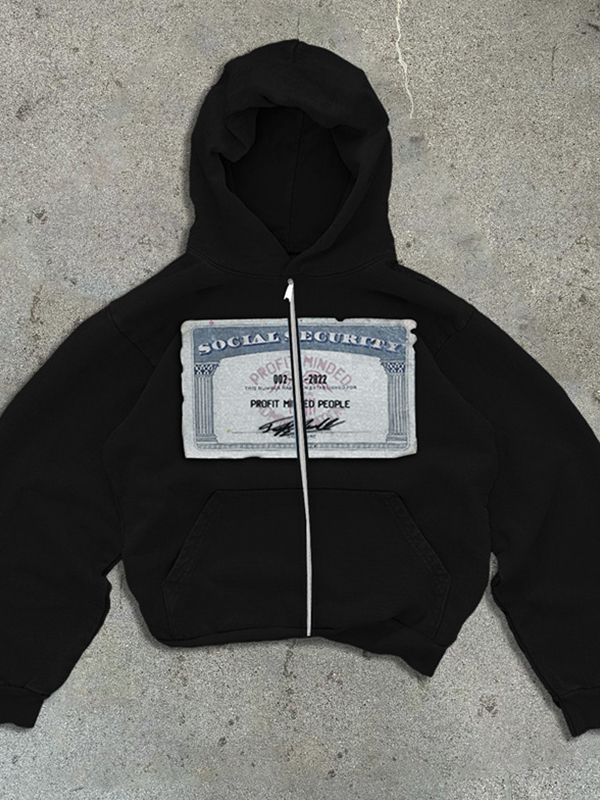 EMMIOL Banknote Design Printing Hoodie