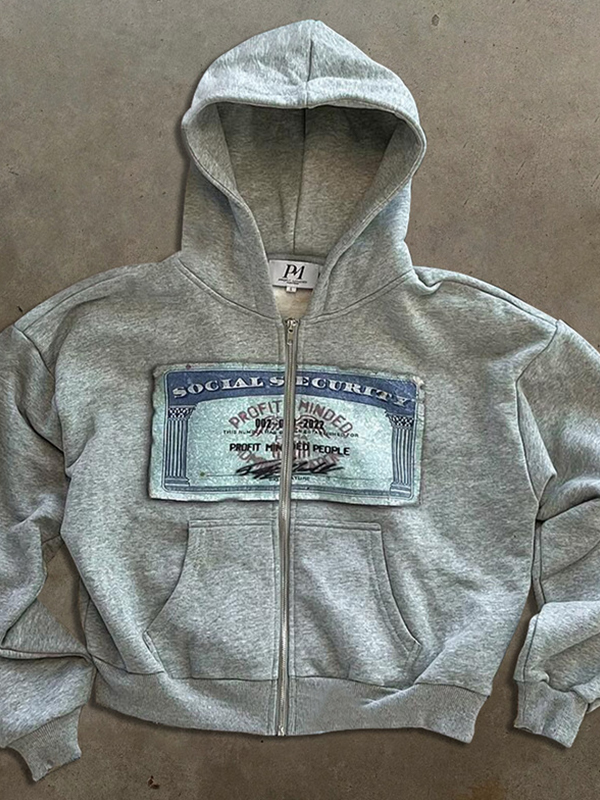 EMMIOL Banknote Design Printing Hoodie